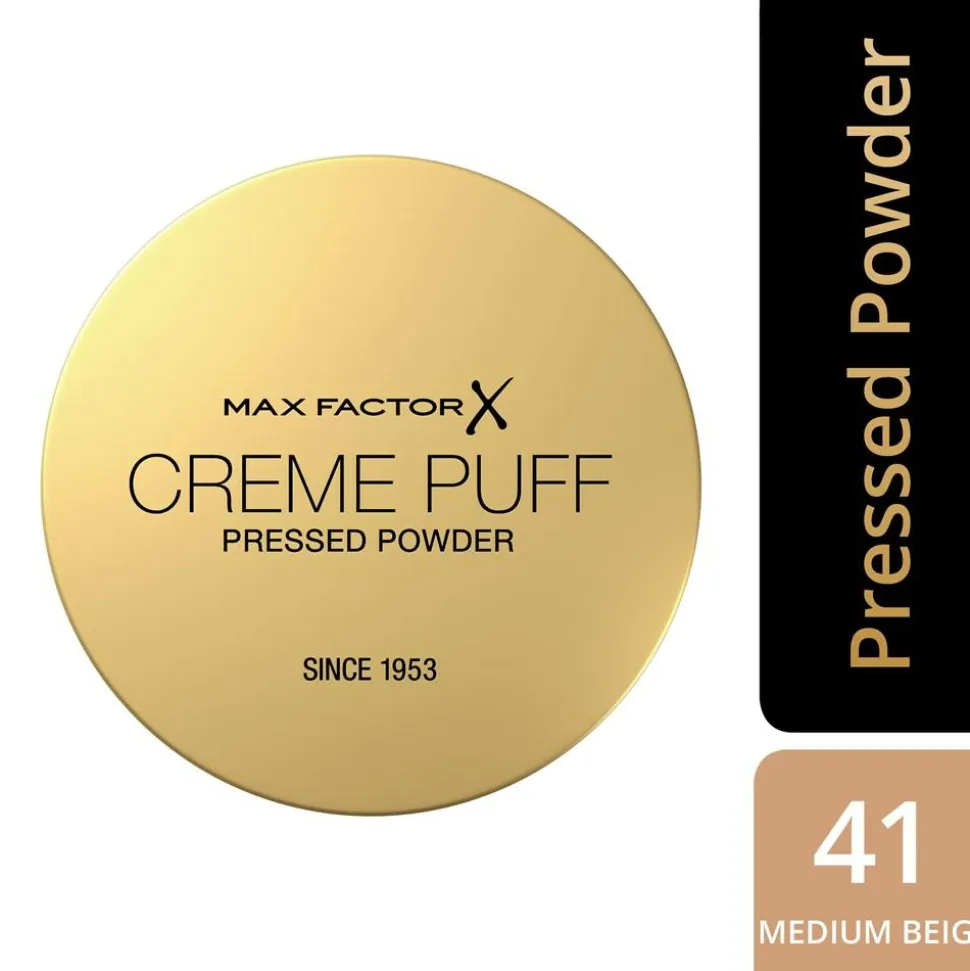 Creme Puff Pressed Compact Pudder, 41 Medium Beige