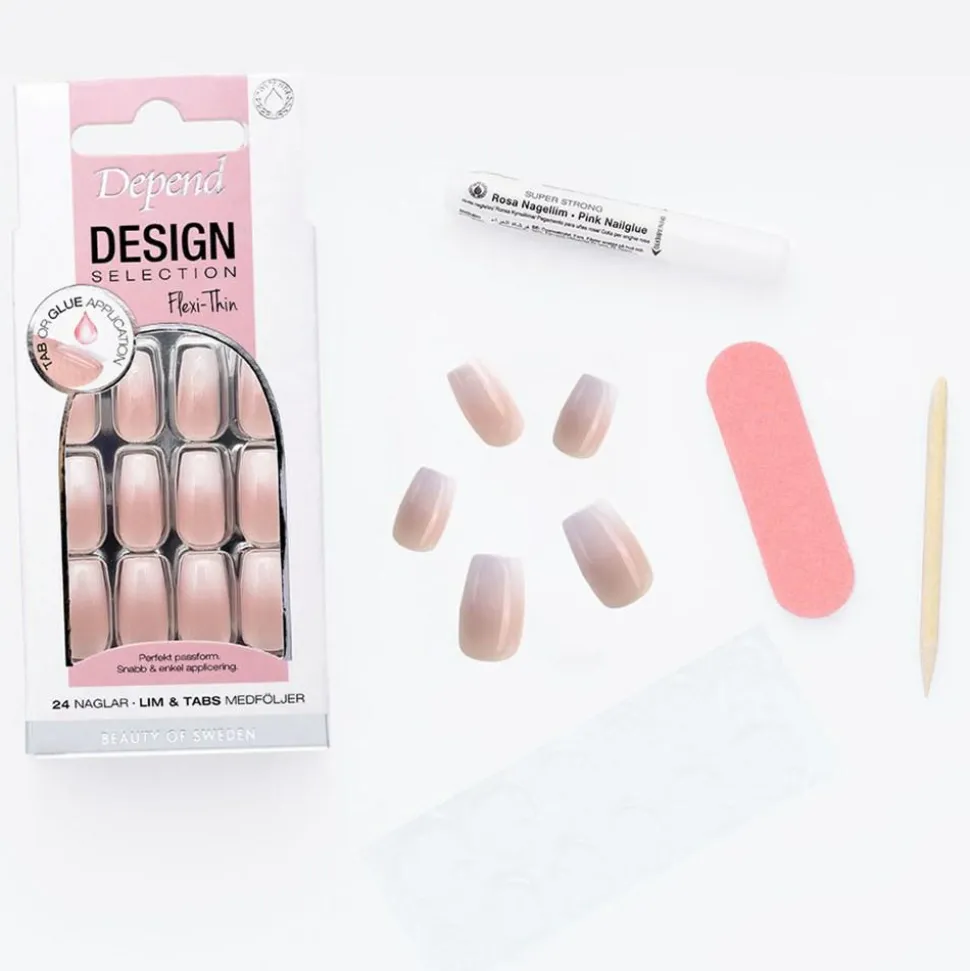 Design Selection French Ombre Short Coffin Kunstige Negle