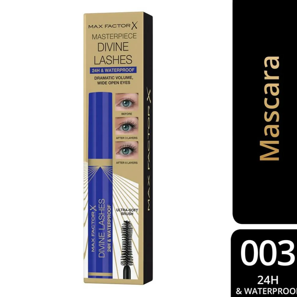 Divine Lashes Waterproof Mascara, Sort