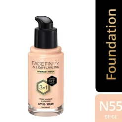 Facefinity All Day Flawless 3 In 1 Foundation, N55
