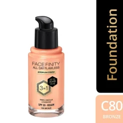 Facefinity All Day Flawless 3 In 1 Foundation, C80