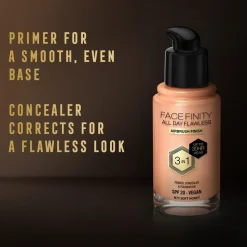 Facefinity All Day Flawless 3 In 1 Foundation, N77