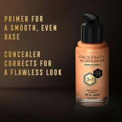 Facefinity All Day Flawless 3 In 1 Foundation, C85