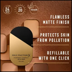 Facefinity Refillable Compact Foundation Refill, 008 Toffee