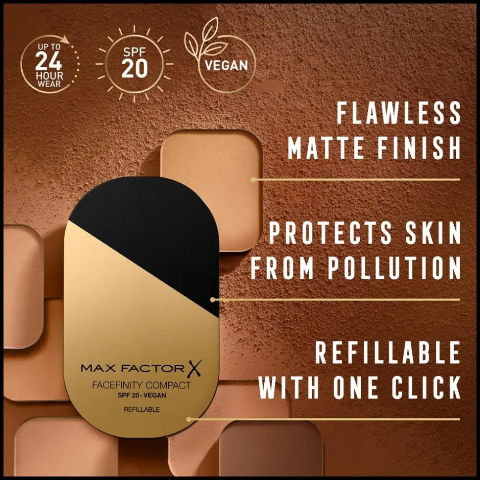 Facefinity Refillable Compact Foundation Refill, 008 Toffee
