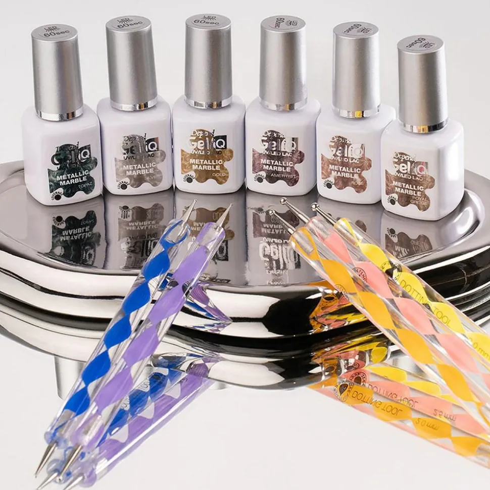 Gel iQ Effects Metallic Marble, Sapphire