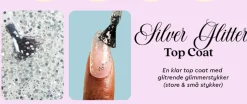 Gel Top Coat, Silver Glitter