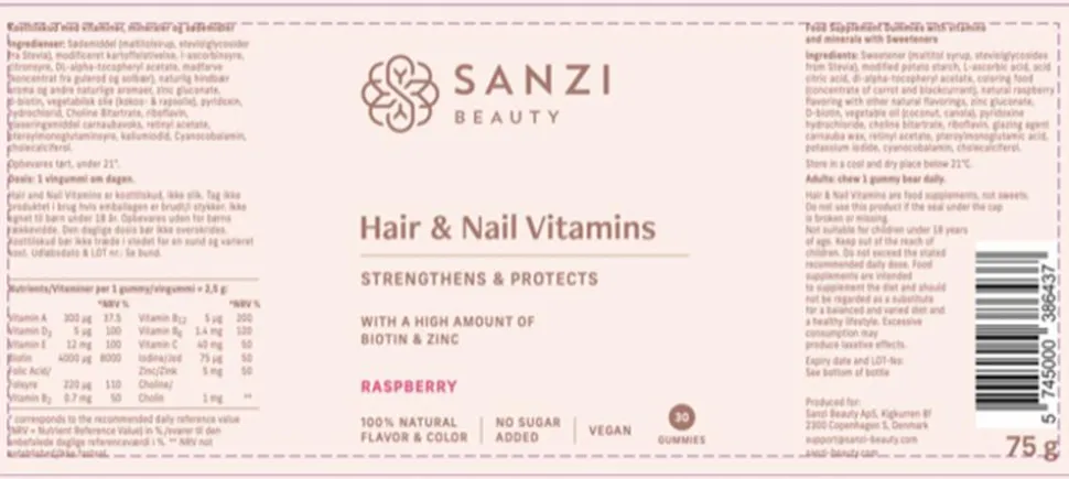 Hair & Nail Vitamins, 75 g