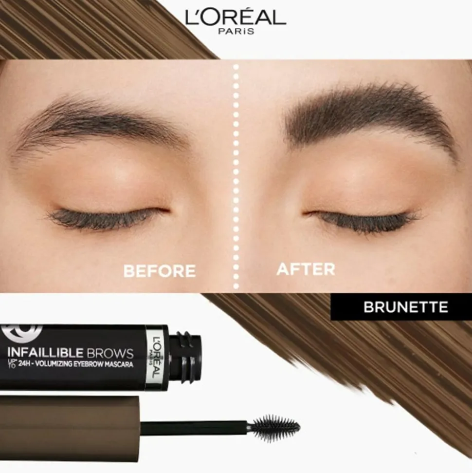 Infaillible Brows 24H Volumizing Eyebrow Mascara, 3.0 Brunette