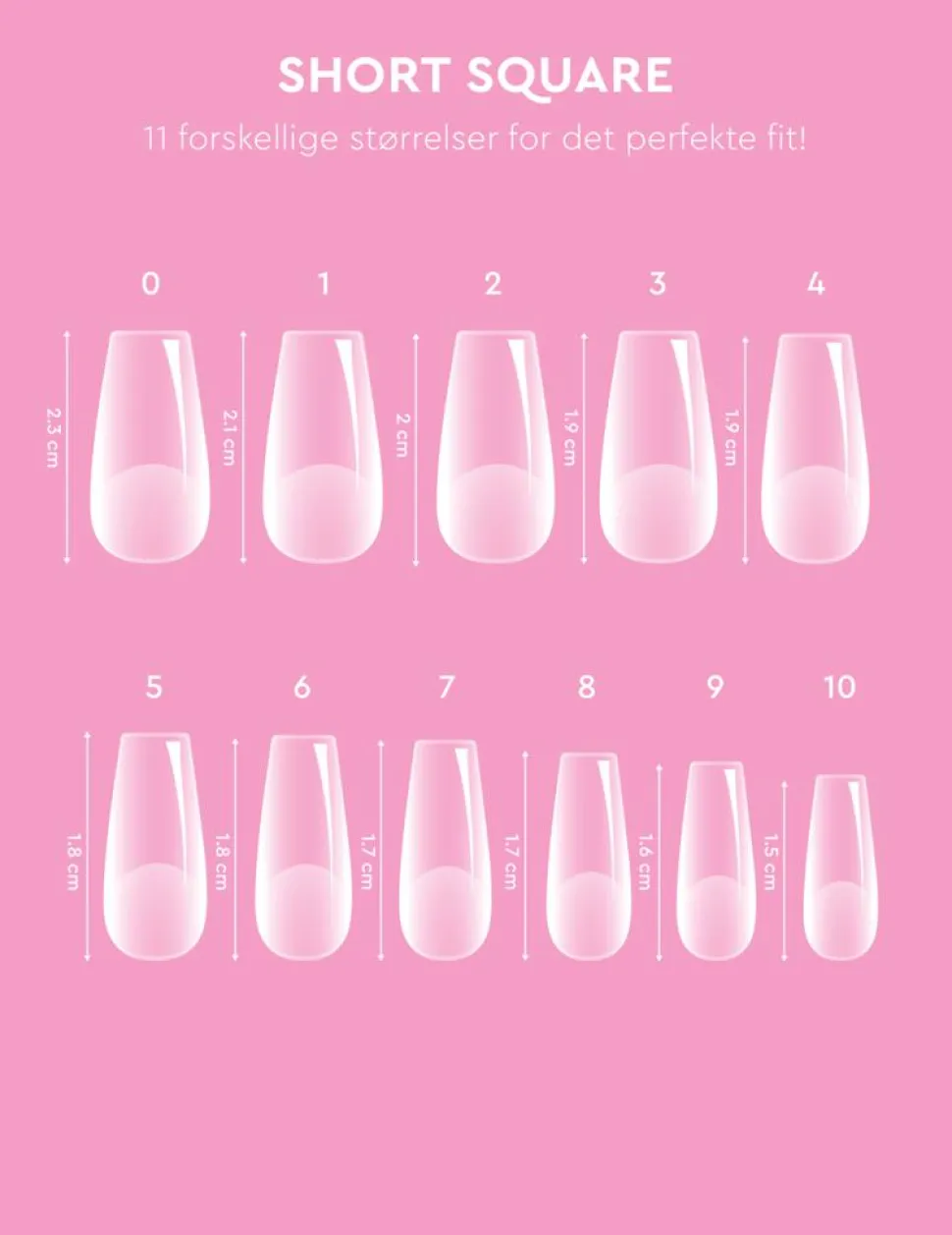 Le Gel Short Round Square Nail Tips