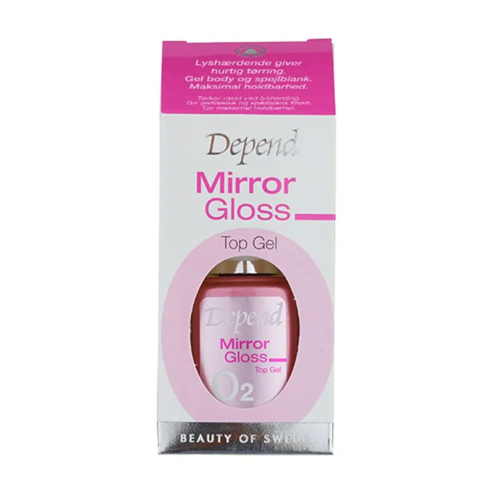 O2 Mirror Gloss Top Gel, Transparent