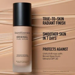 Original Pure Serum Radiant Liquid Foundation, Medium Deep 4.5