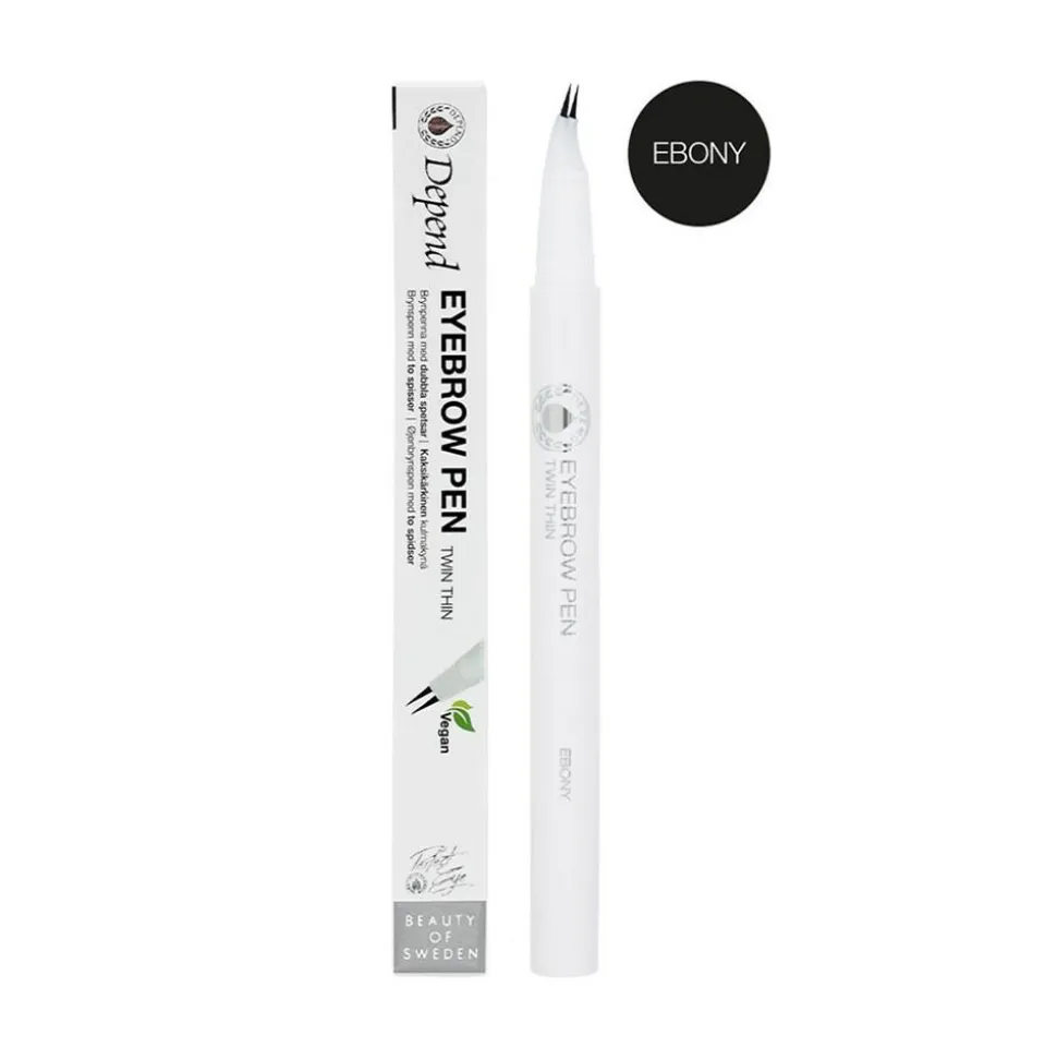 Twin Thin Eyebrow Pen, Ebony