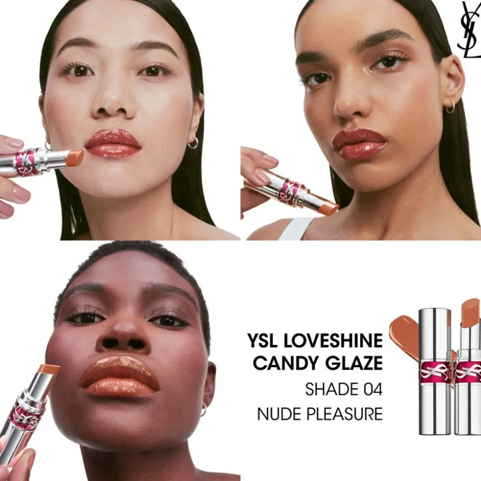 YSL Loveshine Candy Glaze Lipgloss Stick, 4 Nude Pleasure