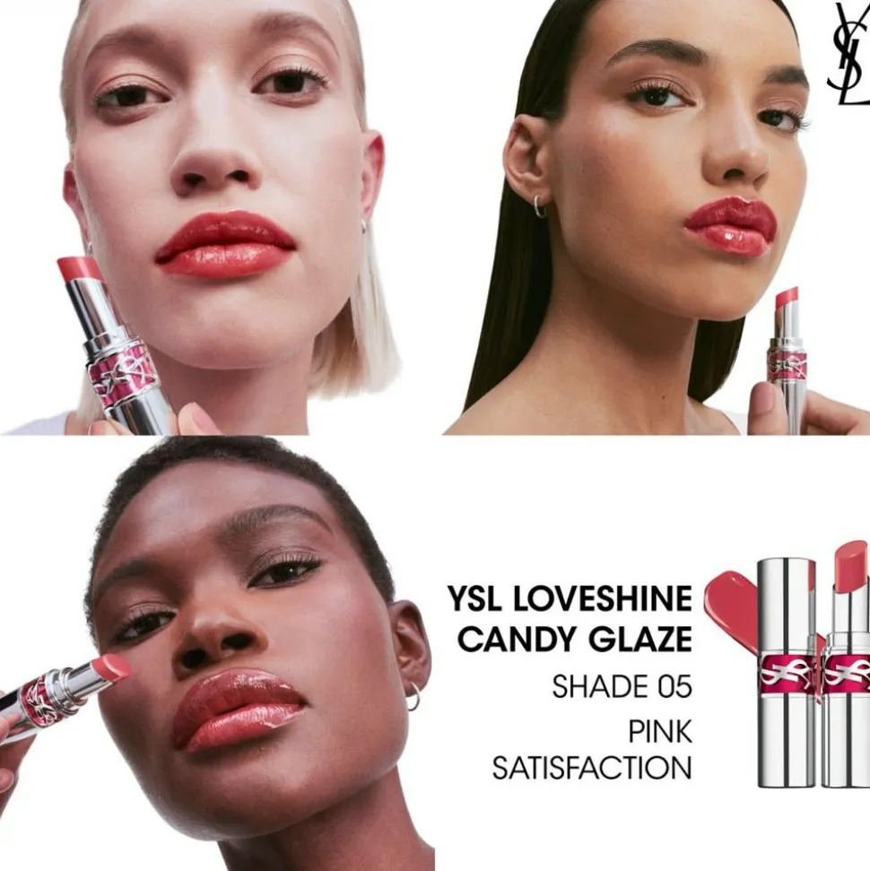YSL Loveshine Candy Glaze Lipgloss Stick, 5 Pink Satisfaction