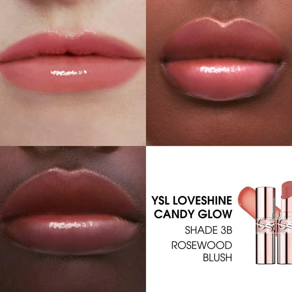 YSL Loveshine Candy Glow Tinted Lip Balm, 3B Rosewood Blush